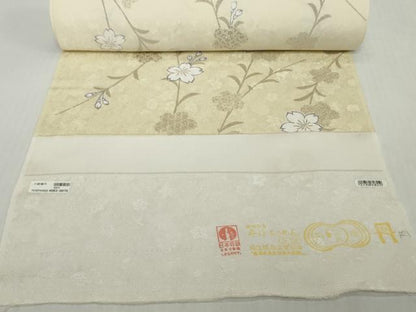 平和屋着物●極上　小紋　反物　着尺　枝桜　逸品　未使用　DZAA12194kh6
