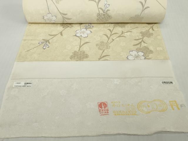 平和屋着物●極上　小紋　反物　着尺　枝桜　逸品　未使用　DZAA12194kh6