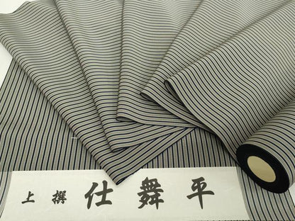 平和屋本店●極上　男性　袴　反物　着尺　仕舞平　縞　証紙付き　逸品　未使用　DZAA12195kh6