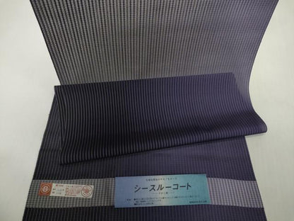 平和屋着物●極上 西陣 シースルーコート 反物 羽尺 スリーシーズン 春夏秋 雨コート すかし織 はっ水 証紙付き 逸品 未使用 DZAA12198kh6