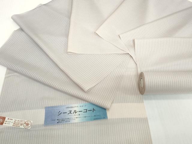 平和屋着物●極上 西陣 シースルーコート 反物 羽尺 スリーシーズン 春夏秋 雨コート すかし織 はっ水 証紙付き 逸品 未使用 DZAA12199kh6