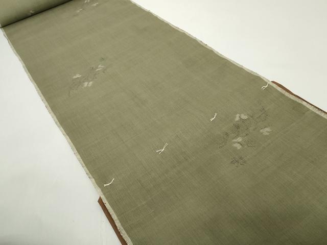 平和屋本店●極上　本場結城紬　重要無形文化財　反物　着尺　100亀甲　飛び亀甲柄　草花　奥順謹製　証紙付　逸品　未使用　DZAA12213kh6