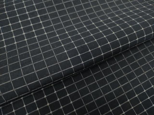平和屋着物●極上　西陣　三代目　市三郎　紬　反物　着尺　煌　格子　証紙付き　逸品　未使用　DZAA12217kh6