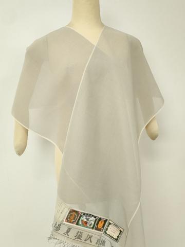 平和屋本店●極上　夏物　本塩沢　夏塩沢　反物　着尺　縞　星野織物　証紙付き　逸品　未使用　DZAA12228kh6