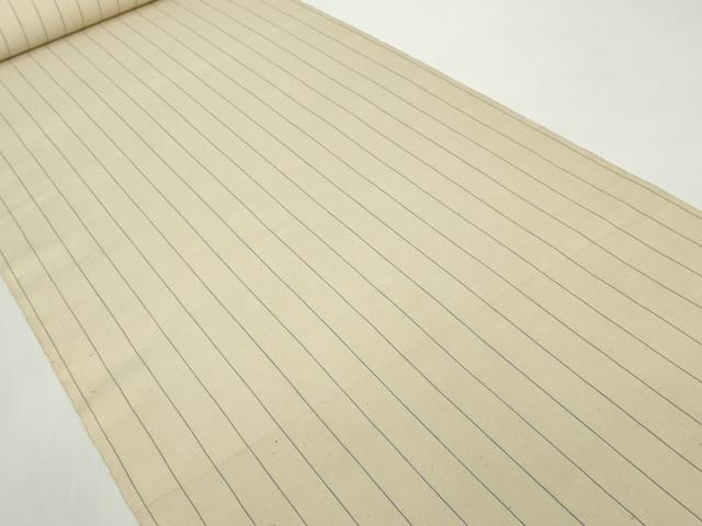 平和屋本店●極上　永江　本さつま　綿薩摩　東郷織物謹製　加納別誂　反物　着尺　縞　綿　逸品　未使用　DZAA12231kh6