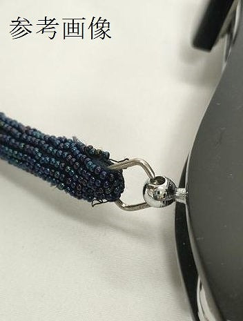 平和屋着物●極上　和装小物　和装バッグ　ビーズバッグ　ペイズリー花文　レトロ　逸品　DZAA12250kh6