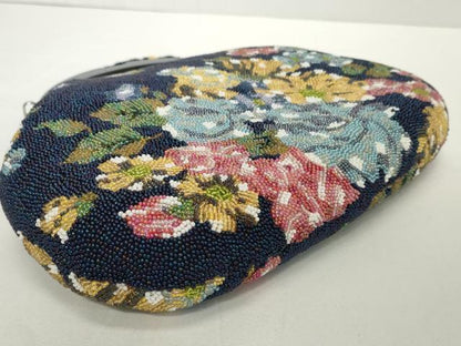 平和屋着物●極上　和装小物　和装バッグ　ビーズバッグ　草花　逸品　DZAA12252kh6
