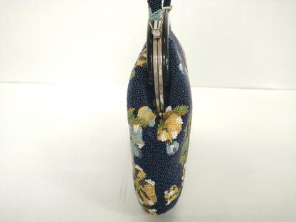 平和屋着物●極上　和装小物　和装バッグ　ビーズバッグ　草花　逸品　DZAA12252kh6