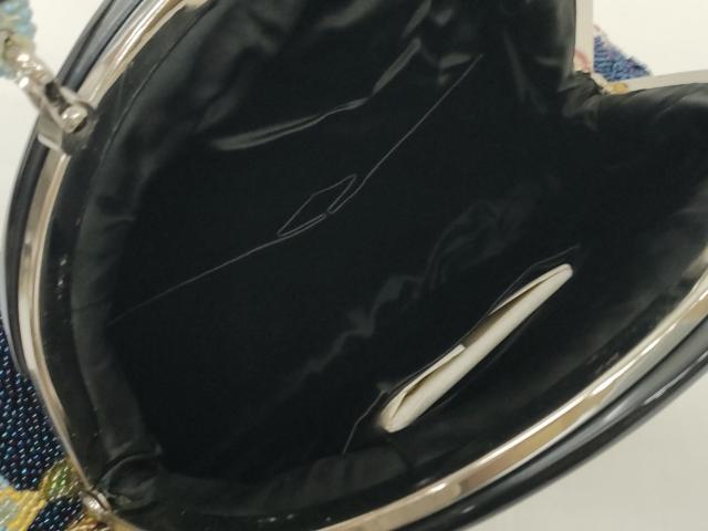 平和屋着物●極上　和装小物　和装バッグ　ビーズバッグ　草花　逸品　DZAA12252kh6