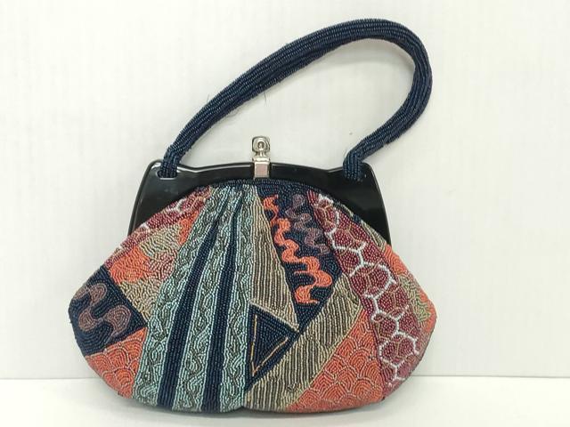 平和屋着物●極上　和装小物　和装バッグ　ビーズバッグ　吉祥　逸品　DZAA12254kh6