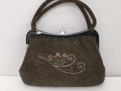 平和屋着物●極上　和装小物　ビーズバッグ　唐草　がま口　レトロ　逸品　DZAA12261kh6