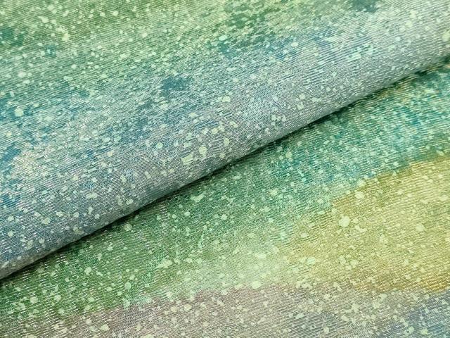 平和屋本店●極上　小紋　反物　着尺　金通し地　八掛付き　逸品　未使用　DZAA12284kh6