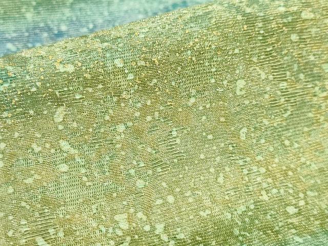 平和屋本店●極上　小紋　反物　着尺　金通し地　八掛付き　逸品　未使用　DZAA12284kh6