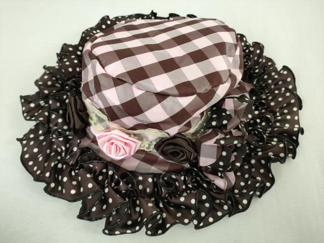 平和屋本店●ミニハット　まとめて5点　リボン　バラ　チェック　フリル　ピンク　水色　逸品　DZAA12299kh6