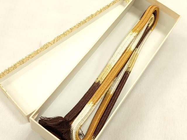 平和屋着物●極上　有職組紐道明　帯締め　冠組　金糸　宮内庁御用　国立博物館御用　東京芸術大学御用　逸品　DZAA12300kh6