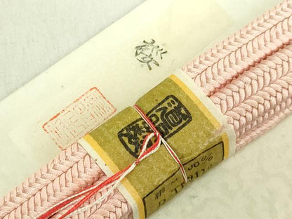 平和屋着物●極上　有職組紐道明　帯締め　冠組　桜　宮内庁御用　国立博物館御用　東京芸術大学御用　逸品　未使用　DZAA12334kh6