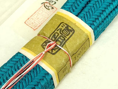 平和屋着物●極上　有職組紐道明　帯締め　冠組　花浅葱　宮内庁御用　国立博物館御用　東京芸術大学御用　逸品　未使用　DZAA12336kh6