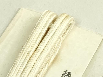 平和屋着物●極上　有職組紐道明　帯締め　冠組　白　宮内庁御用　国立博物館御用　東京芸術大学御用　逸品　未使用　DZAA12339kh6