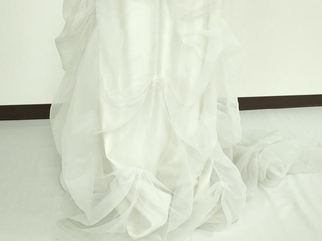 平和屋本店●極上　ウエディングドレス　婚礼　結婚式　披露宴　花嫁　ビーズ　チュール　ホワイト　逸品　DZAA12347kh6