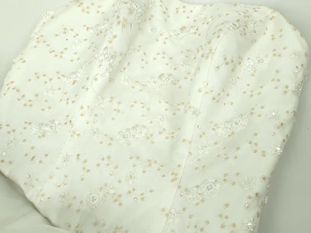 平和屋本店●極上　ウエディングドレス　婚礼　結婚式　披露宴　花嫁　ビーズ　チュール　ホワイト　逸品　DZAA12347kh6