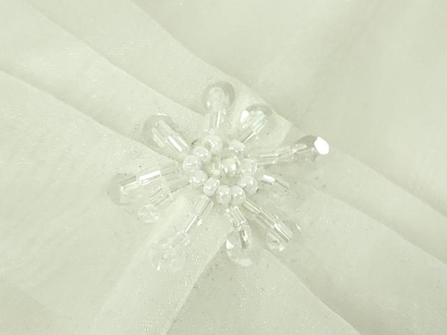 平和屋本店●極上　ウエディングドレス　婚礼　結婚式　披露宴　花嫁　ビーズ　チュール　ホワイト　逸品　DZAA12347kh6