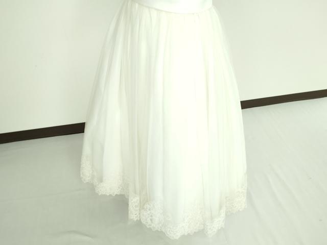 平和屋本店●極上　ドレス　婚礼　結婚式　披露宴　花嫁　演奏会　ステージ　チュール　レース　ビーズ　リボン　逸品　DZAA12349kh6