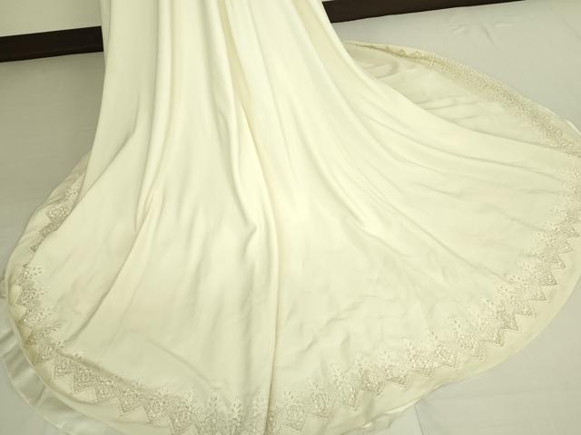 平和屋本店●極上　ウェディングドレス　婚礼　結婚式　披露宴　花嫁　演奏会　発表会　ステージ　刺繍　レース　逸品　DZAA12360kh6