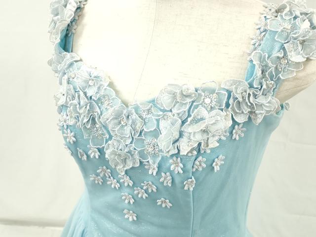 平和屋本店●極上　カラードレス　婚礼　結婚式　披露宴　花嫁　演奏会　発表会　ステージ　essai　ビーズ　チュール　逸品　DZAA12363kh6