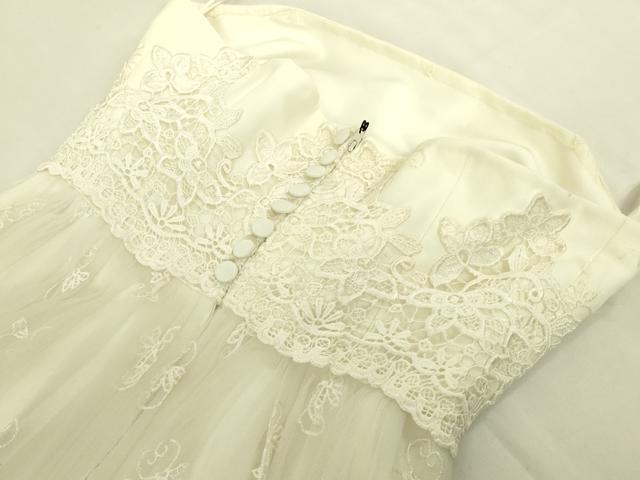 平和屋本店●極上　ウェディングドレス　婚礼　結婚式　披露宴　花嫁　演奏会　発表会　LORETTA　刺繍　レース　逸品　DZAA12376kh6