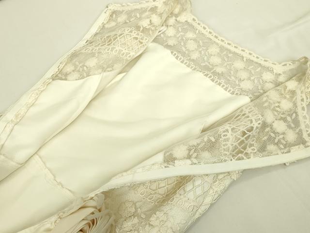 平和屋本店●極上　ウェディングドレス　婚礼　結婚式　披露宴　花嫁　演奏会　発表会　LORETTA　レース　刺繍　逸品　DZAA12377kh6