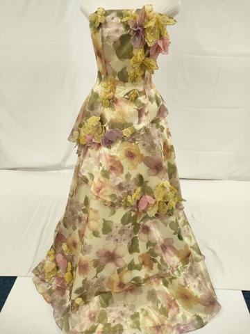 平和屋本店●極上　カラードレス　婚礼　結婚式　披露宴　花嫁　演奏会　発表会　ステージ　essai　花柄　逸品　DZAA12382kh6