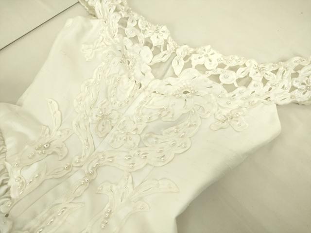 平和屋本店●極上　ウェディングドレス　婚礼　結婚式　披露宴　花嫁　FANCY　ビーズ　レース　チュール　逸品　DZAA12399kh6