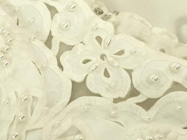 平和屋本店●極上　ウェディングドレス　婚礼　結婚式　披露宴　花嫁　FANCY　ビーズ　レース　チュール　逸品　DZAA12399kh6