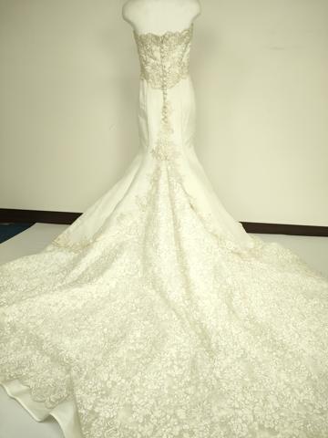 平和屋本店●極上　ウェディングドレス　婚礼　結婚式　披露宴　花嫁　ビーズ　スパンコール　レース　チュール　逸品　DZAA12421kh6