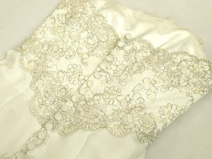 平和屋本店●極上　ウェディングドレス　婚礼　結婚式　披露宴　花嫁　ビーズ　スパンコール　レース　チュール　逸品　DZAA12421kh6