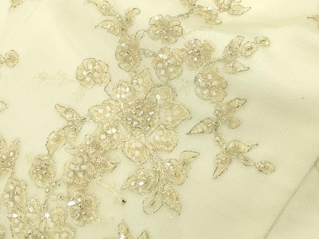 平和屋本店●極上　ウェディングドレス　婚礼　結婚式　披露宴　花嫁　ビーズ　レース　チュール　刺繍　逸品　DZAA12423kh6