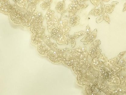 平和屋本店●極上　ウェディングドレス　婚礼　結婚式　披露宴　花嫁　ビーズ　レース　チュール　刺繍　逸品　DZAA12423kh6