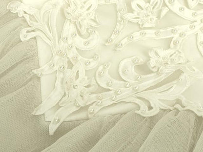 平和屋本店●極上　ウェディングドレス　婚礼　結婚式　披露宴　花嫁　ORNER　ビーズ　レース　刺繍　チュール　逸品　DZAA12427kh6