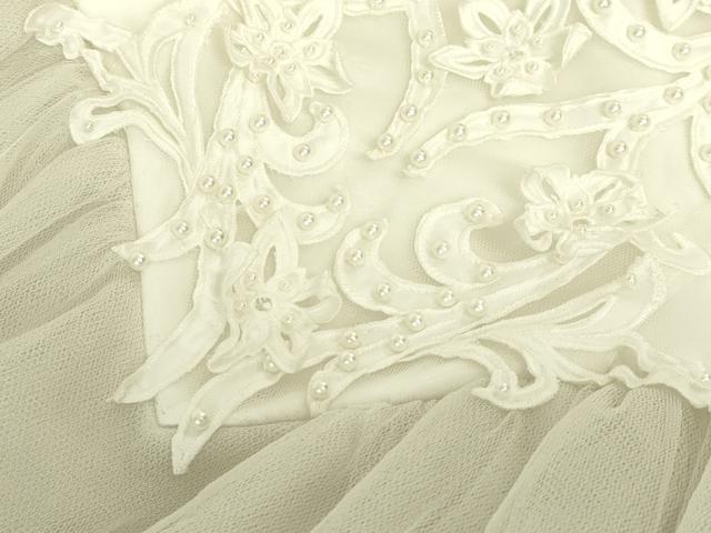 平和屋本店●極上　ウェディングドレス　婚礼　結婚式　披露宴　花嫁　ORNER　ビーズ　レース　刺繍　チュール　逸品　DZAA12427kh6