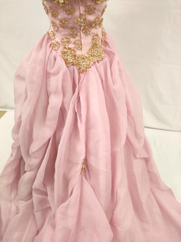 平和屋本店●極上　カラードレス　婚礼　結婚式　披露宴　花嫁　演奏会　発表会　FANCY　ホルターネック　ビーズ　逸品　DZAA12433kh6