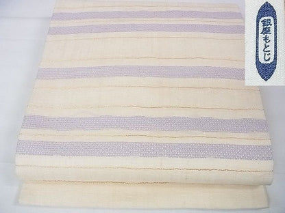 平和屋本店■極上　銀座もとじ　九寸開き名古屋帯　横段文　逸品　DZAA1274kh4 - 平和屋