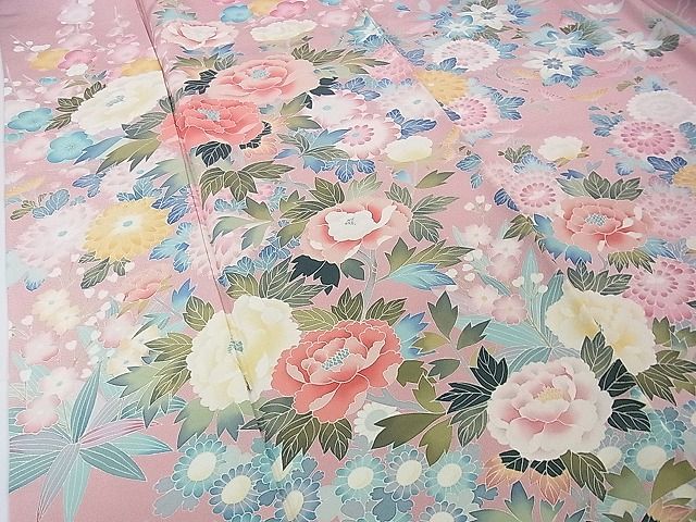平和屋本店■極上　振袖　友禅　作家物　吉祥花文　逸品　DZAA1296kh4 - 平和屋