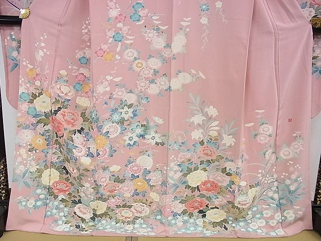 平和屋本店■極上　振袖　友禅　作家物　吉祥花文　逸品　DZAA1296kh4 - 平和屋