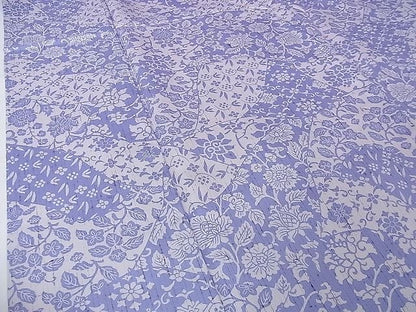 平和屋本店■極上　ぜんまい紬　単衣　切嵌　花唐草文　逸品　DZAA1435kh4 - 平和屋