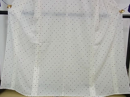平和屋本店■極上　夏物　撫松庵　小紋・浴衣兼用　セオアルファ　紅梅織　ドット　洗える着物　逸品　DZAA1494kh4 - 平和屋