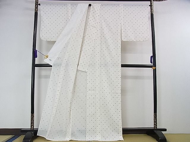 平和屋本店■極上　夏物　撫松庵　小紋・浴衣兼用　セオアルファ　紅梅織　ドット　洗える着物　逸品　DZAA1494kh4 - 平和屋