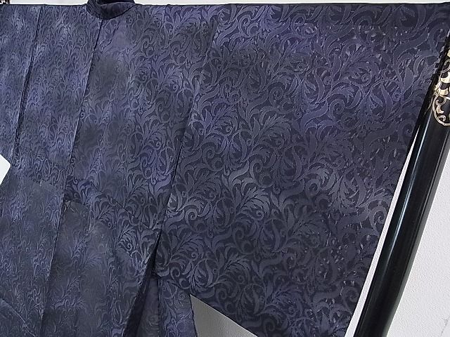 平和屋本店■極上　夏物　小紋　唐草紋紗　暈し染め　逸品　DZAA1495kh4 - 平和屋