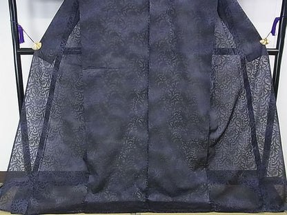 平和屋本店■極上　夏物　小紋　唐草紋紗　暈し染め　逸品　DZAA1495kh4 - 平和屋
