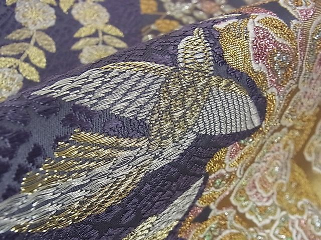 平和屋本店■極上　山口美術織物　皇室　伊勢神宮御用　西陣織　六通柄袋帯　螺鈿花鳥華文　金銀糸　逸品　DZAA1522kh4 - 平和屋