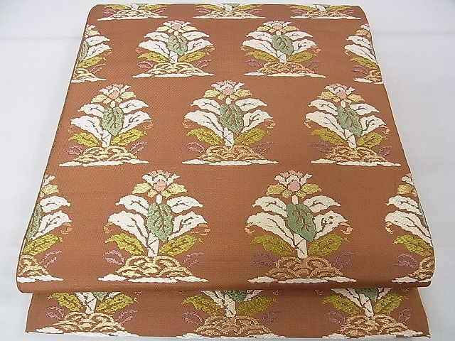 平和屋本店■極上　龍村平蔵製　本袋帯　大鶏頭錦　金糸　逸品　DZAA1527kh4 - 平和屋